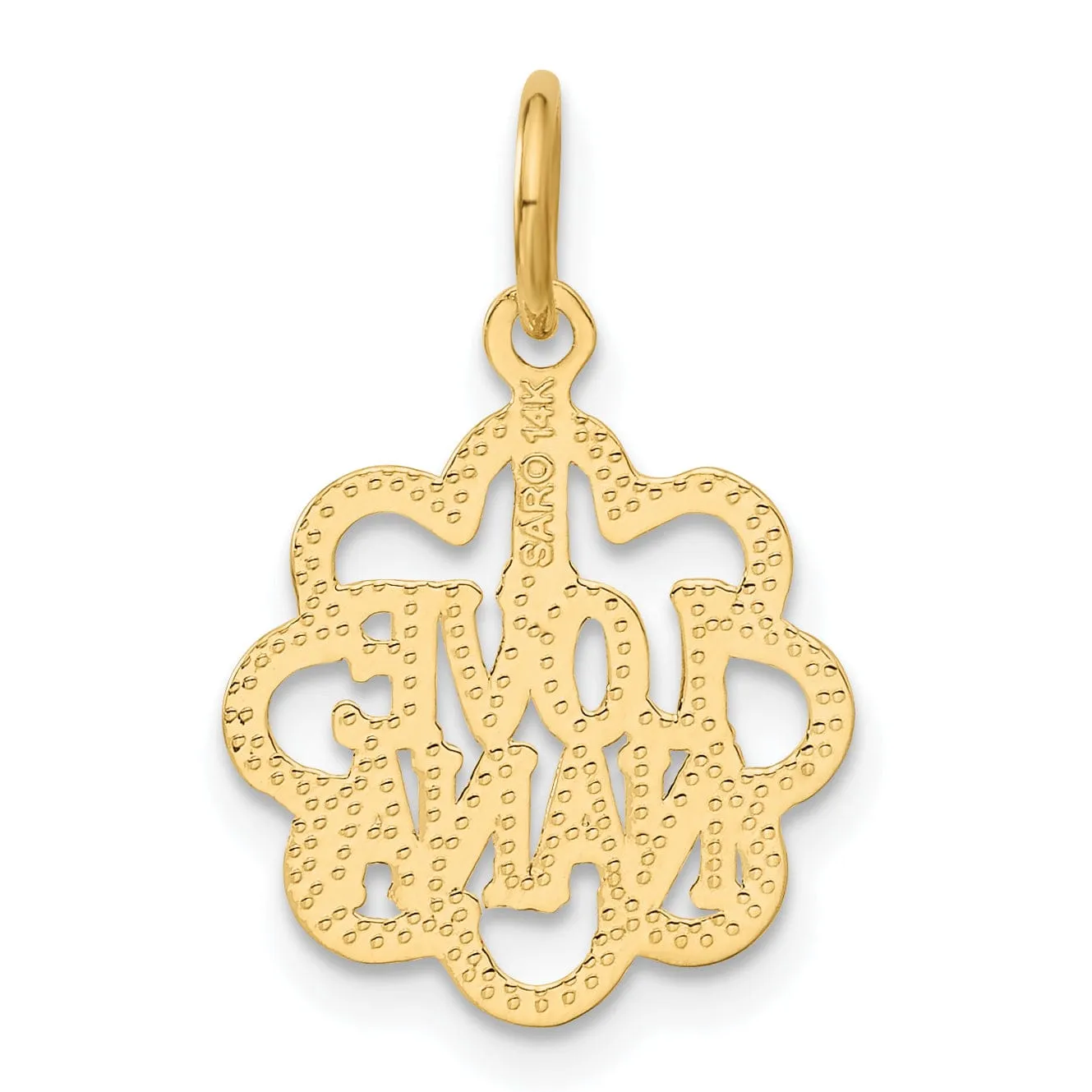 14k Yellow Gold I Love Nana Charm Pendant