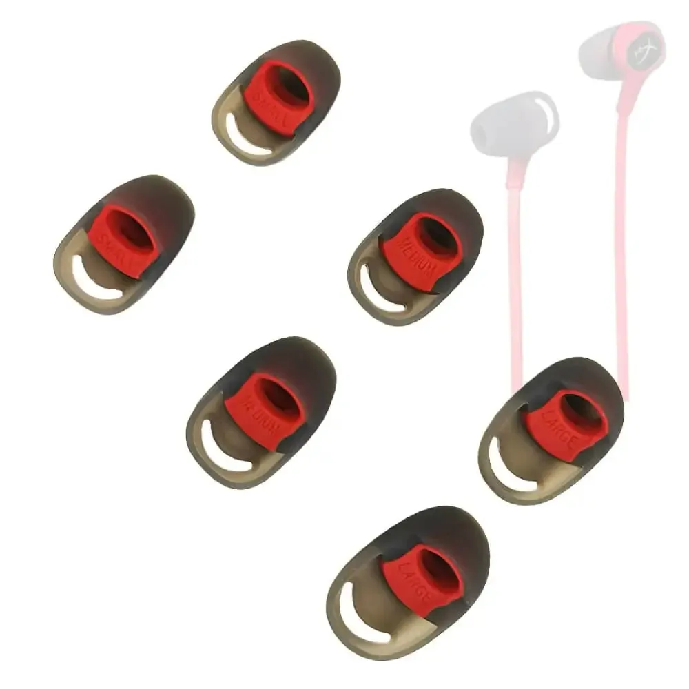 2pcs Anti-drop Silicone Ear Tips for Kingston Hyperx Cloud Earbuds