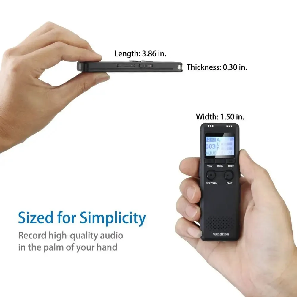 32g 64gb 128g Portable V30 Digital Voice Audio Activated Hifi Mp3 Recorders