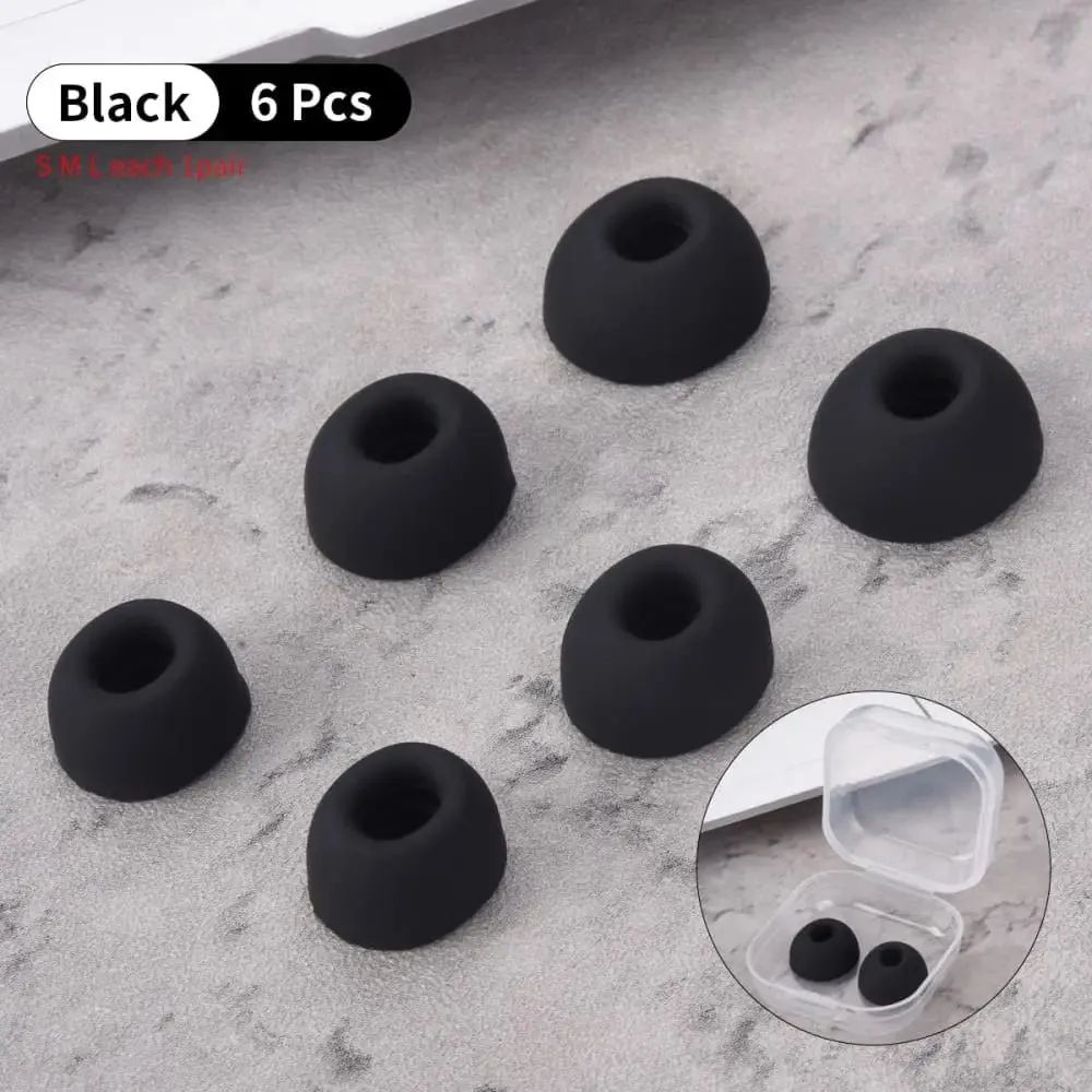6pcs Noise Reduction Oval Mouth Silicone Ear Tips for Oppo Enco Free 2 2i Enco x W51 Tws Earphone