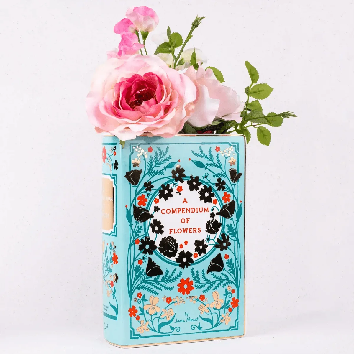 Compendium Of Flowers Ceramic Book Vase