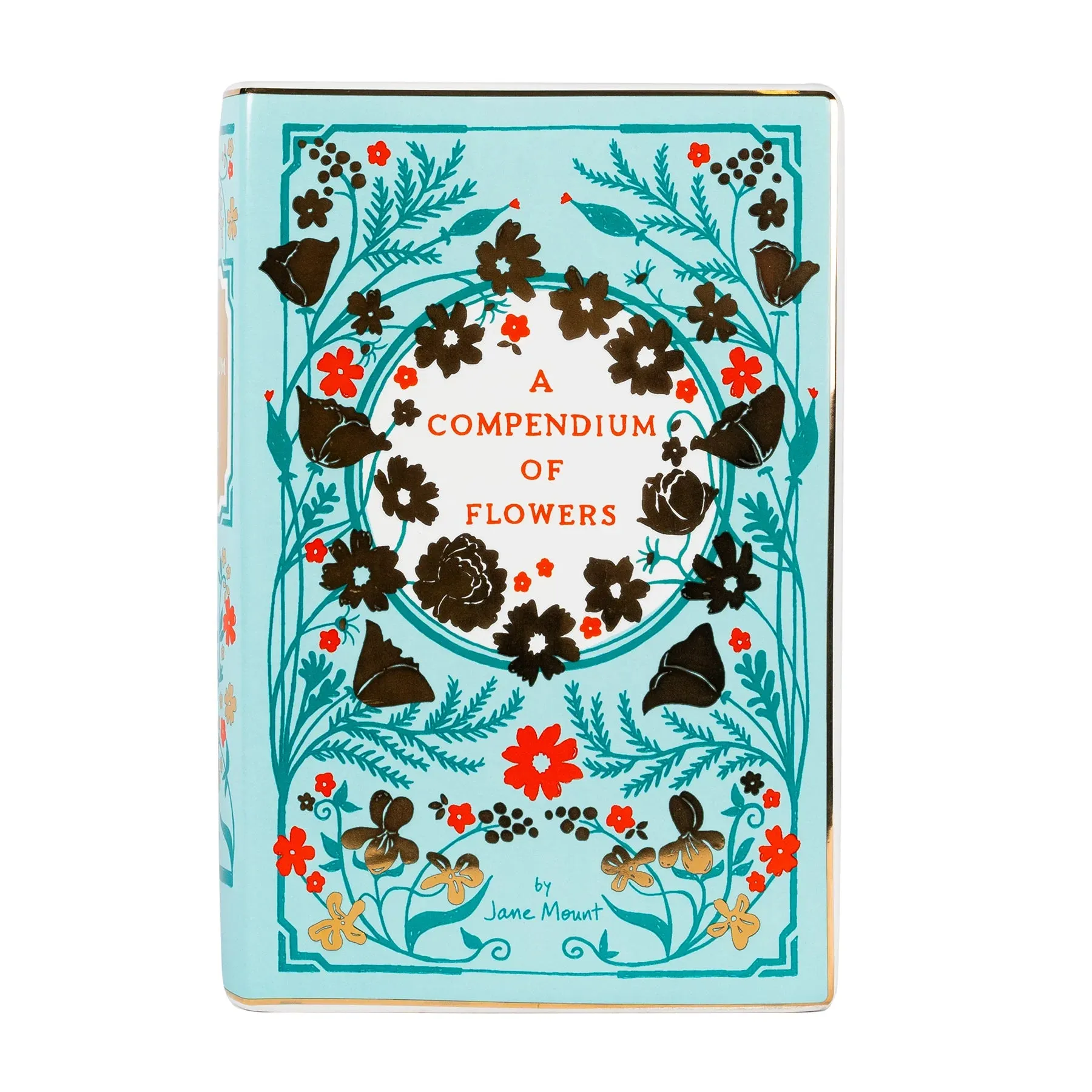 Compendium Of Flowers Ceramic Book Vase