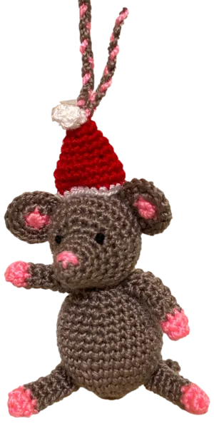 Crocheted Ornament "Christmas Mouse"