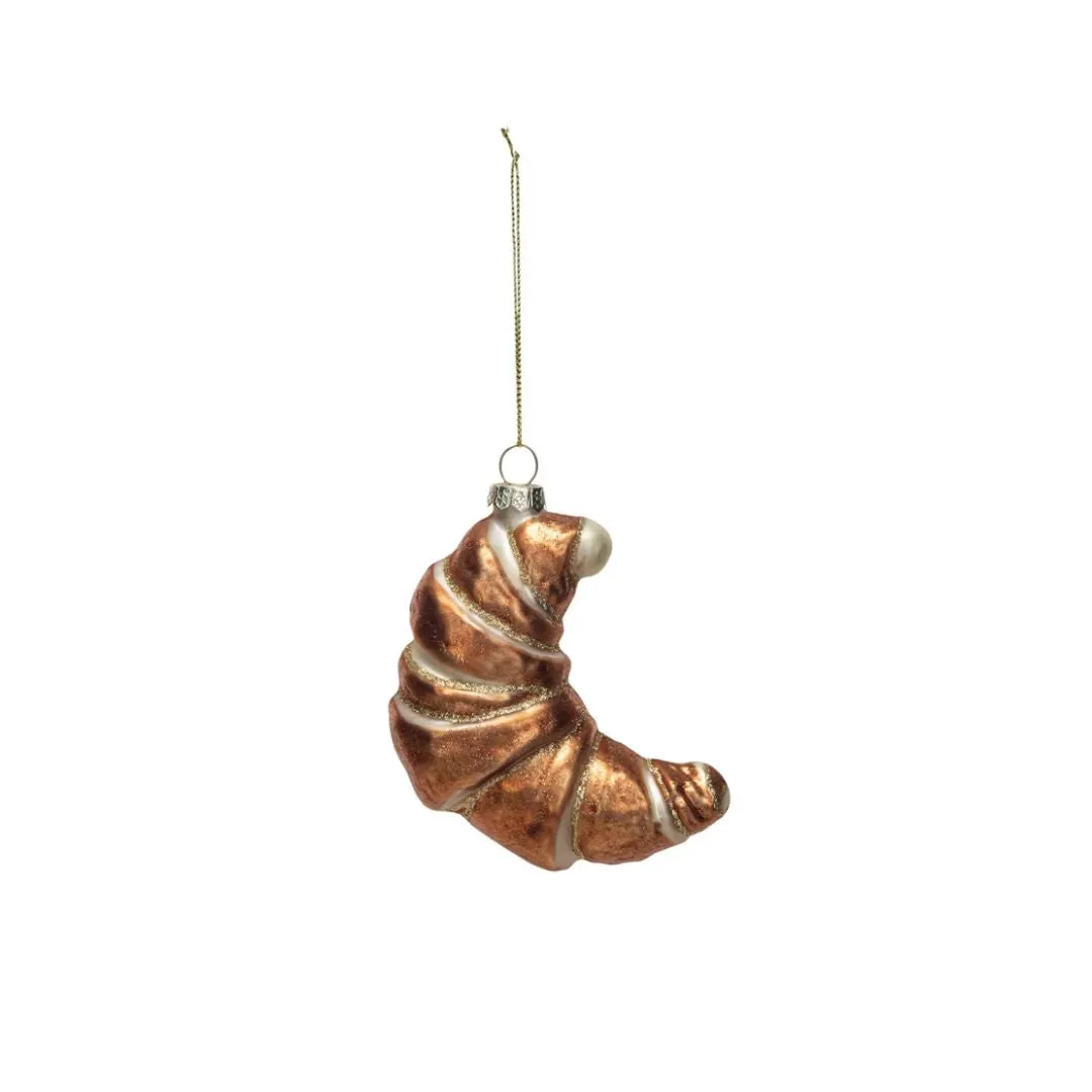 Glass Croissant Ornament