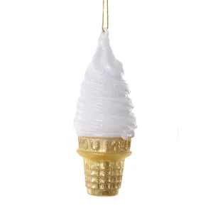 Glass You Melt My Heart Ice Cream Ornament