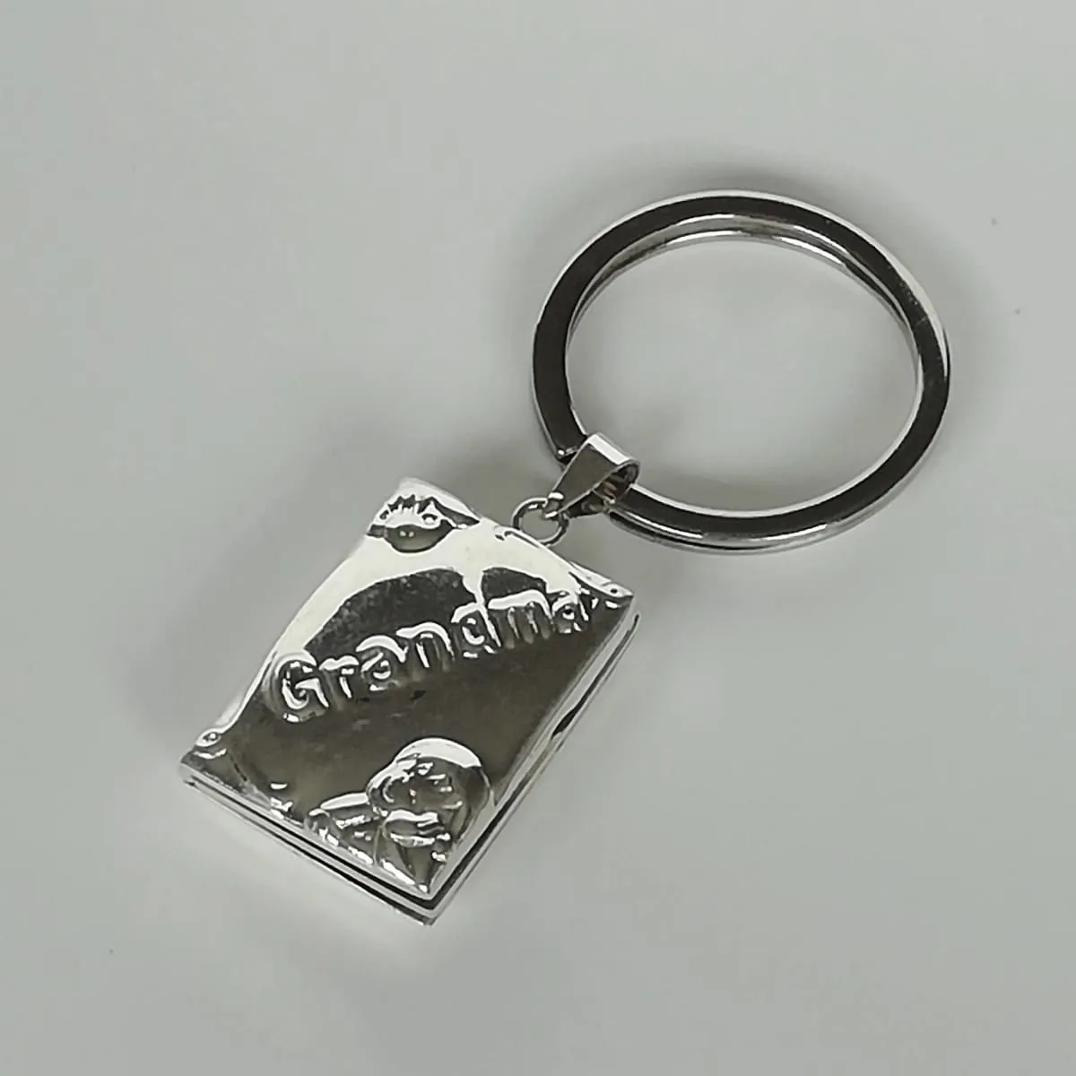 Grandmother Locket - Sterling Silver Neck Locket - Double Locket Charm - Engraved Locket - Photo Pendant - Opening Neck Pendant