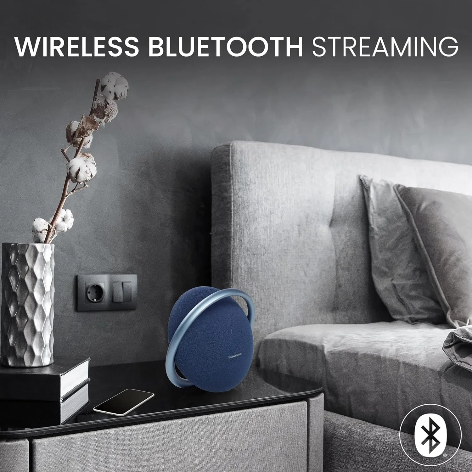 Harman Kardon Onyx Studio 7 Portable Stereo Bluetooth Speaker with 8 Hours Playtime and Wireless Dual Sound (Blue)