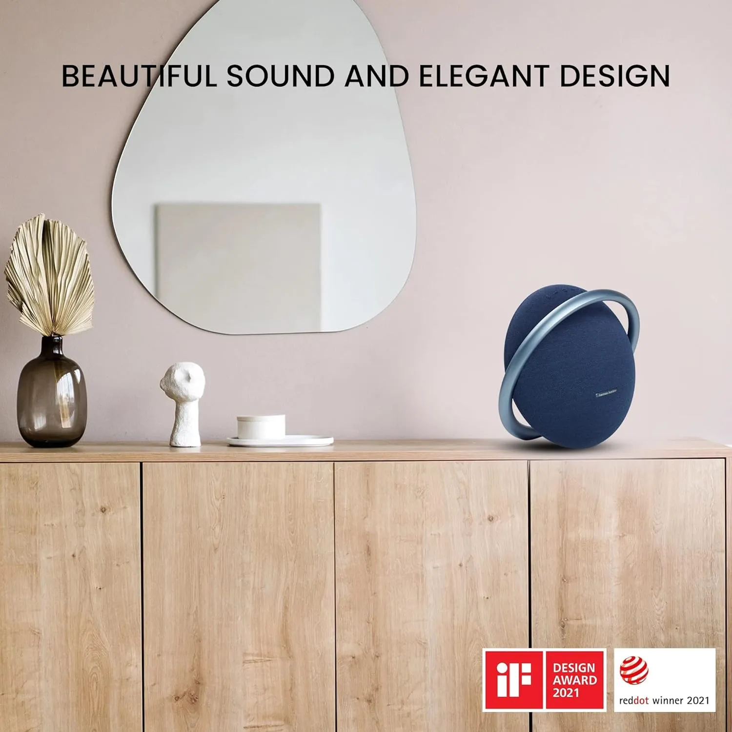 Harman Kardon Onyx Studio 7 Portable Stereo Bluetooth Speaker with 8 Hours Playtime and Wireless Dual Sound (Blue)