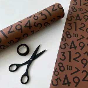 Number Wrap | Nutmeg (Single Sheet)