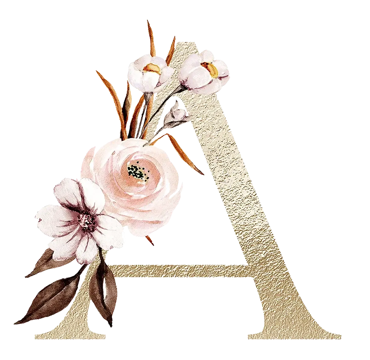 Personalized Floral Print Initial Name Mugs