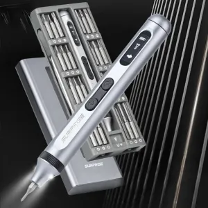 Precision Electric Screwdriver Set Silent Durable Cordless Power Tool Set with Type-C Fast Charging for Household Use