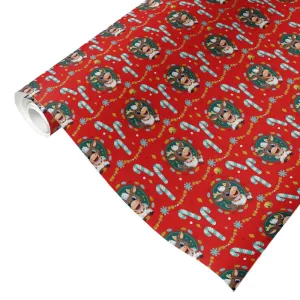 Reindeer in Here Candy Cane Wrapping Paper