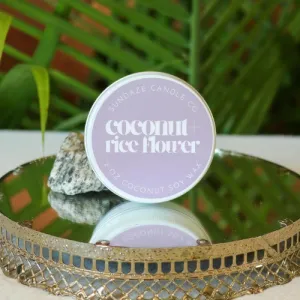 Sundaze Coconut   Rice Flower | 2 oz Travel Candle | Coconut/Soy Wax